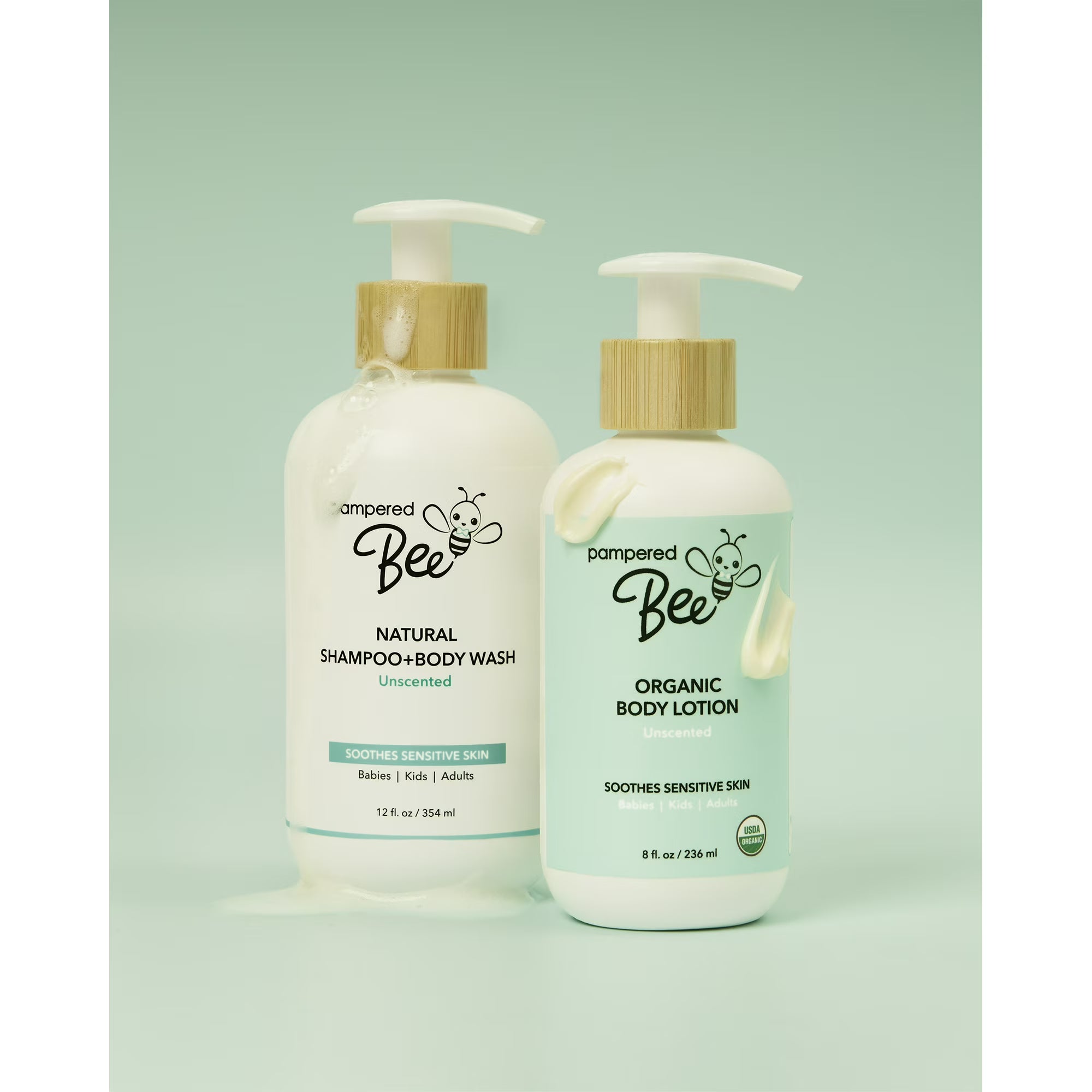 Pampered Bee Natural Unscented Shampoo & Body Wash (12 fl oz)