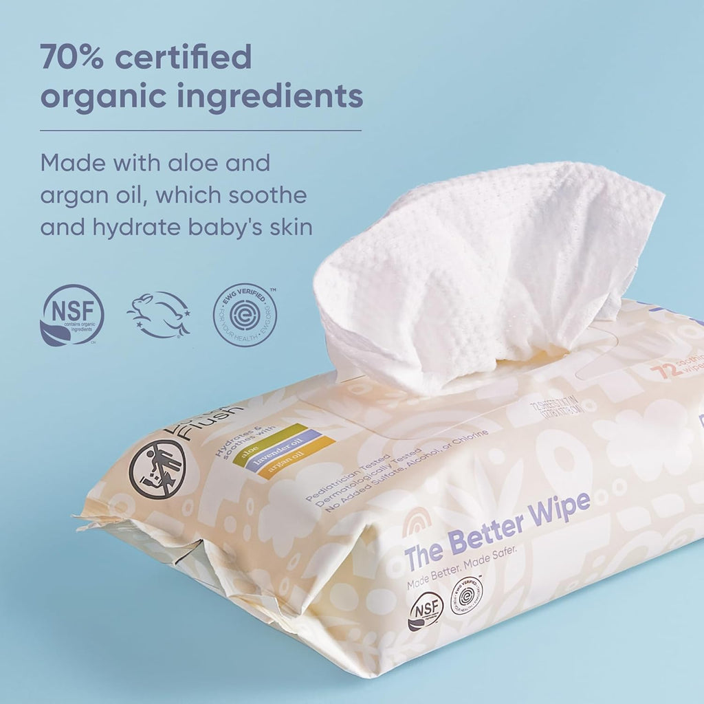 Organic Sensitive Baby Wipes (72 Count)