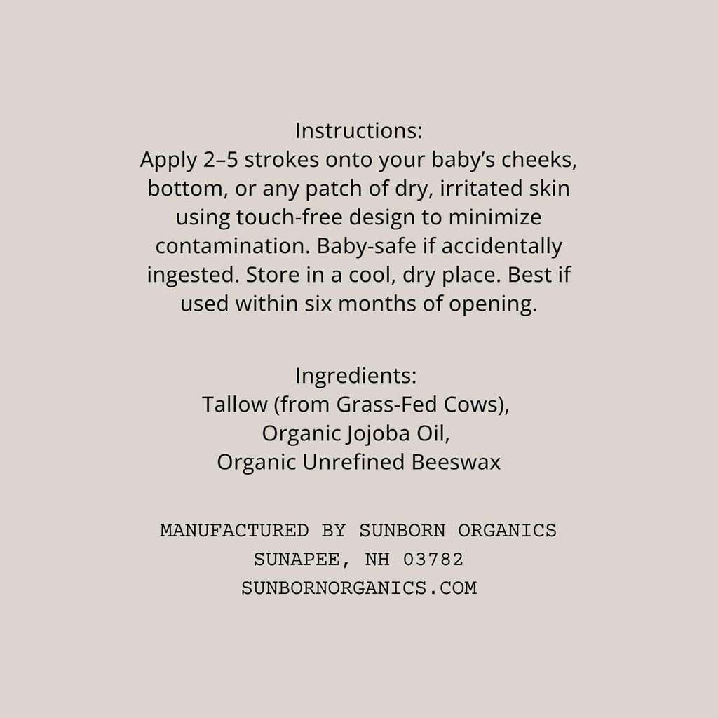 Baby Balm Moisturizing Stick for Sensitive Skin & Diaper Care