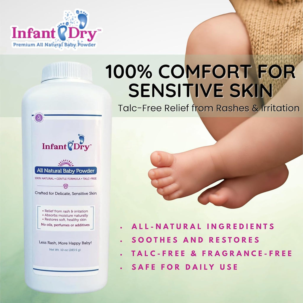 Infant Dry All Natural Baby Powder (10 Oz)