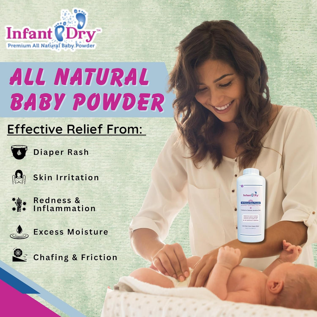 Infant Dry All Natural Baby Powder (10 Oz)