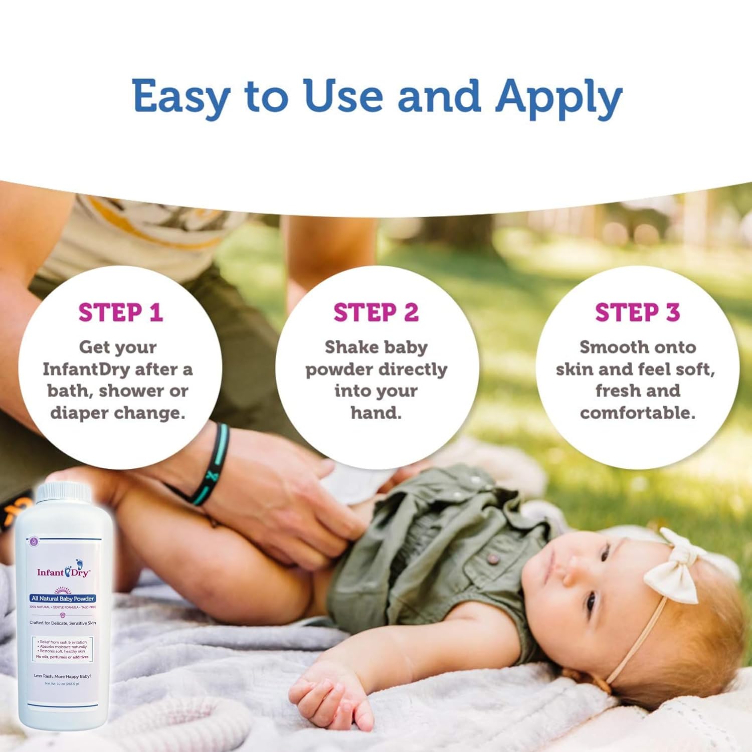 Infant Dry All Natural Baby Powder (10 Oz)